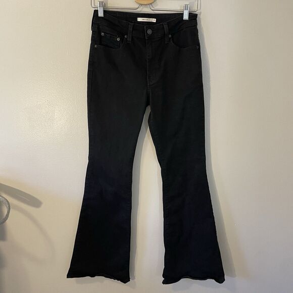 Levi’s Women’s Flare Black Denim Sz 29 Stretch - Picture 5 of 6